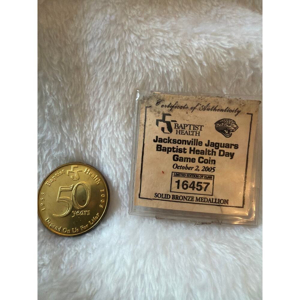 2005 Jacksonville Jaguars Baptist Health Day Bronze Medallion Coin Limited M5